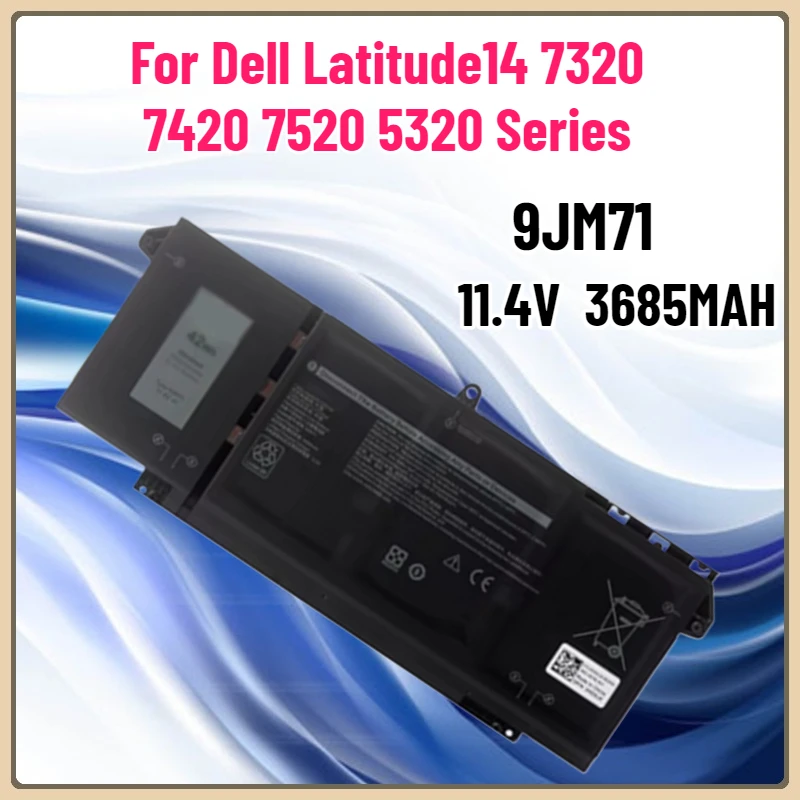 Reemplazo de batería de portátil 9JM71 para Dell Latitude14 7320 7420 7520 5320 Series P133G P134G P135G