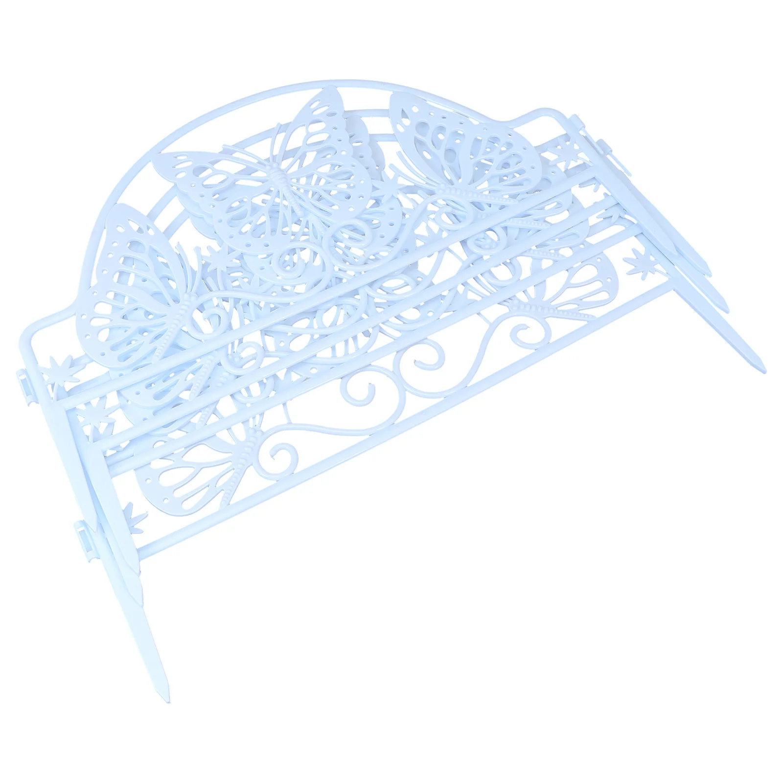 

4pcs Plastic Fence Border Garden Edging Decorative Landscape Yard Adornment Outdoor Fencing For Patio Lawn Garden Ornament