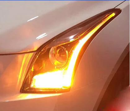 

2014 2015 2016 headlight Car Styling For ATS headlights For ATS LED head lamp front light Bi-Xenon Lens xenon HID