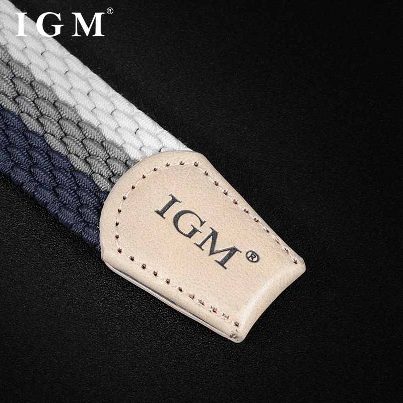 Trendy Men Belt Breathable Strong Elastic Canvas Woven Belt for Men and Women Without The Need for Perforated Belt Casual Belt