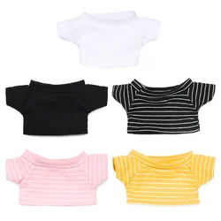20CM Doll Clothes Fashion Tops Stripe T-shirt For Idol Dolls Accessories Changing Dressing Game Playing House Kids Toys