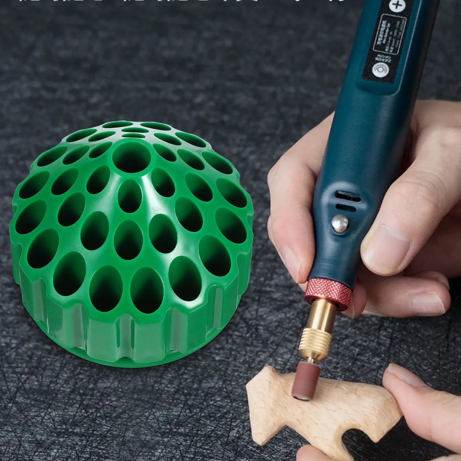 

Rotatable Plastic Drill Bit Holder for Woodworking Small Portable Storage Organizer Tool Bit Holder Rack Drill Bits Storage