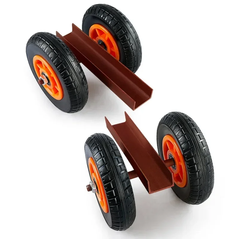 Marble Tile Two Wheel Trolley Channel Steel Trolley Heavy Duty Mobile Solid Rubber Wheels