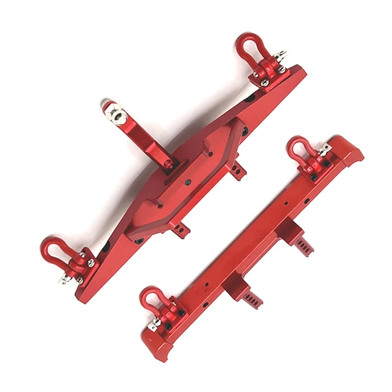 สําหรับ 1/12 MN128 Wrangler RC รถอะไหล่อัพเกรดโลหะด้านหน้าและกันชนด้านหลัง Kit-Y44A