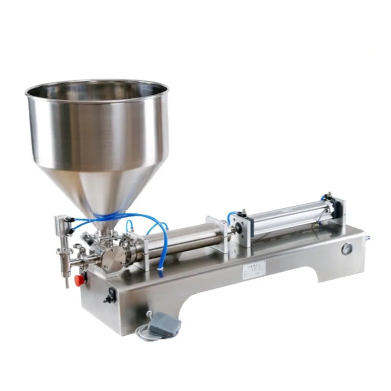 Single Head Liquid Filling Machine / Horizontal Type Paste And Liquid Dual Use Filling Machine