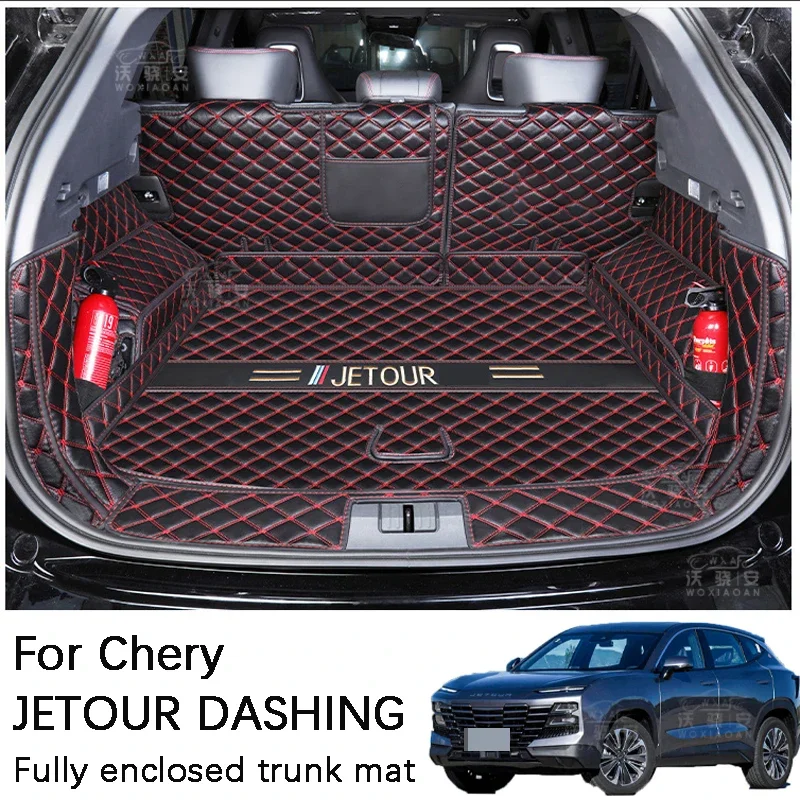 

For Chery JETOUR DASHING 2022 2023 Car Boot Mat Rear Trunk Liner Cargo Leather Carpet Tray Protector Accessories Mat Pad