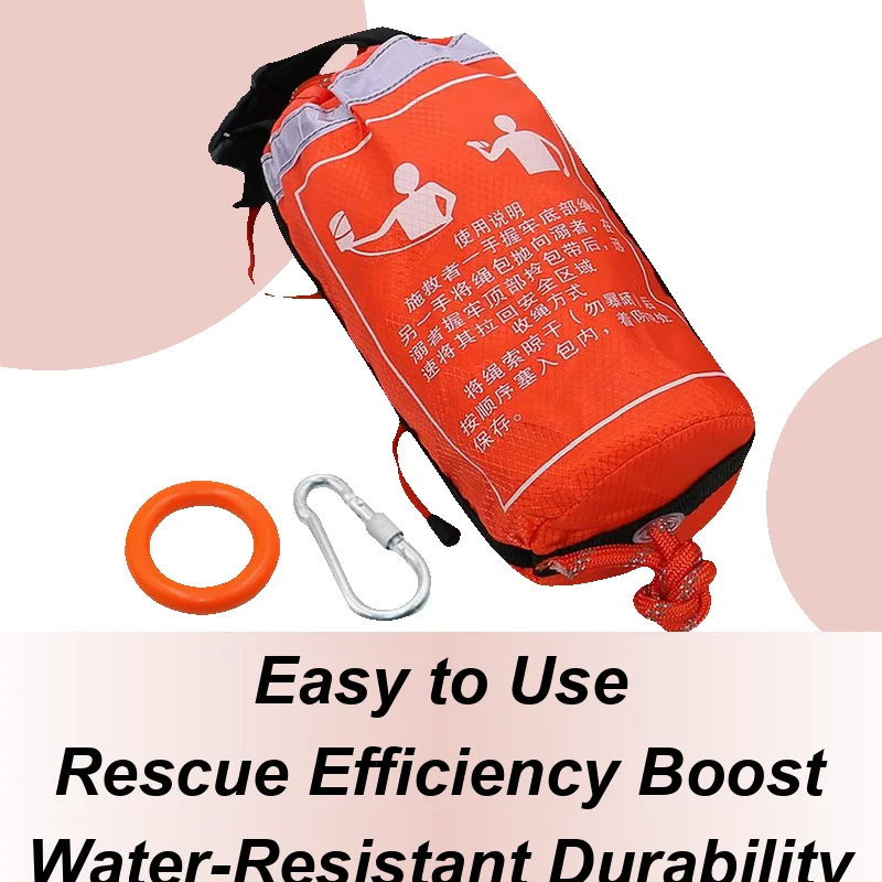 Throwable Flotation Device Floating Throw Bag With Rescue Rope Reflective Portable Safety Gear For Kayak Rafting Boating Sailing