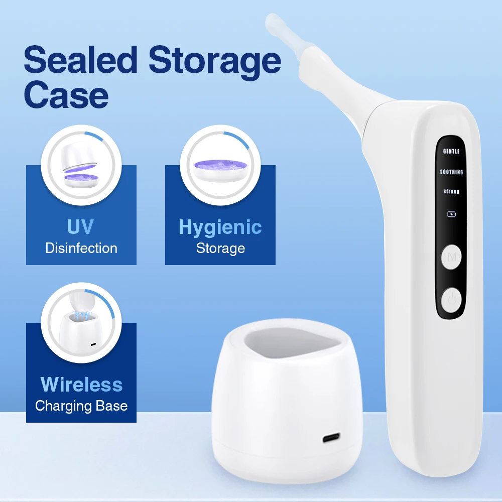 Afbeelding 4: Tonsil Stone Remover Tool Elektrische vacuüm Tonsil Stone Removal Kit LED-licht en 3-niveau zuigkracht Tonsil Cleaner Anti slechte adem