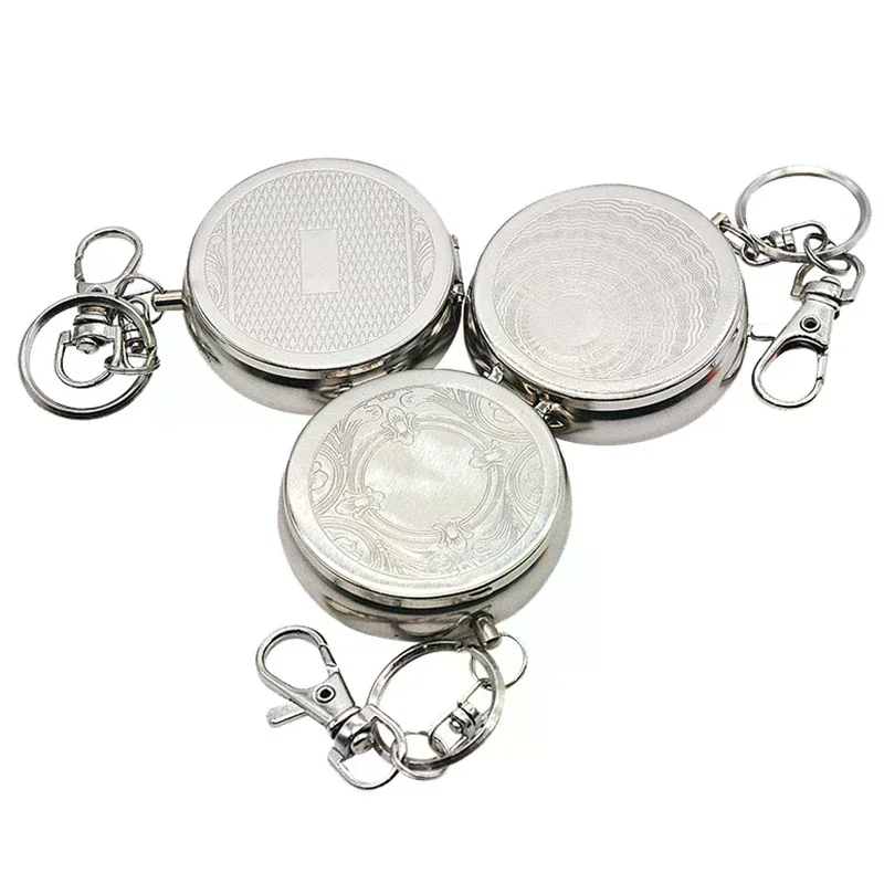 Portable Ashtray Car Cigarette Ashtray Stainless Steel Ashtray with Key Chain