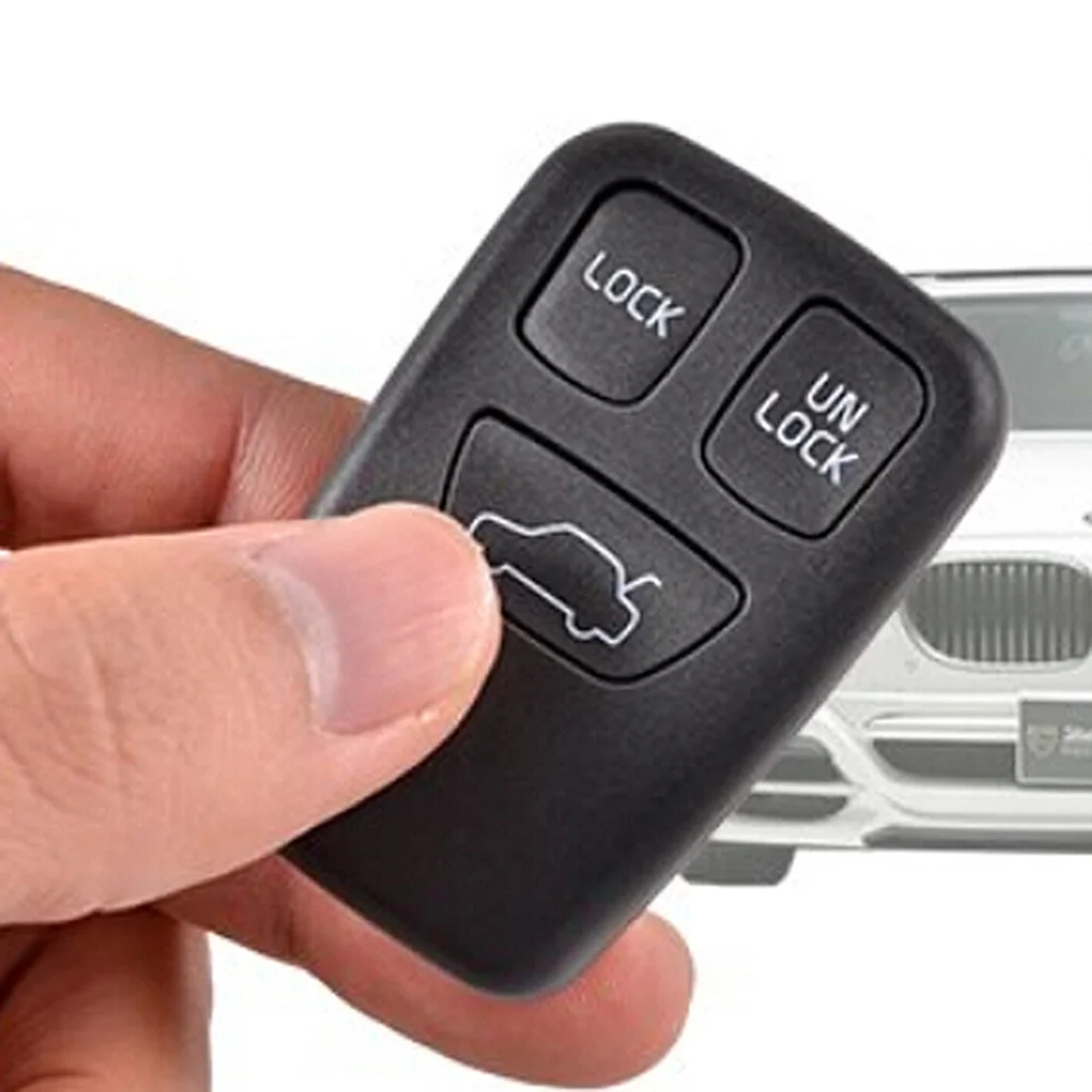 

Remote Key Shell Case Black 3 Button Replacement Key Fob Cover Lock Unlock Truck for S40 V70 Xc70 Xc90