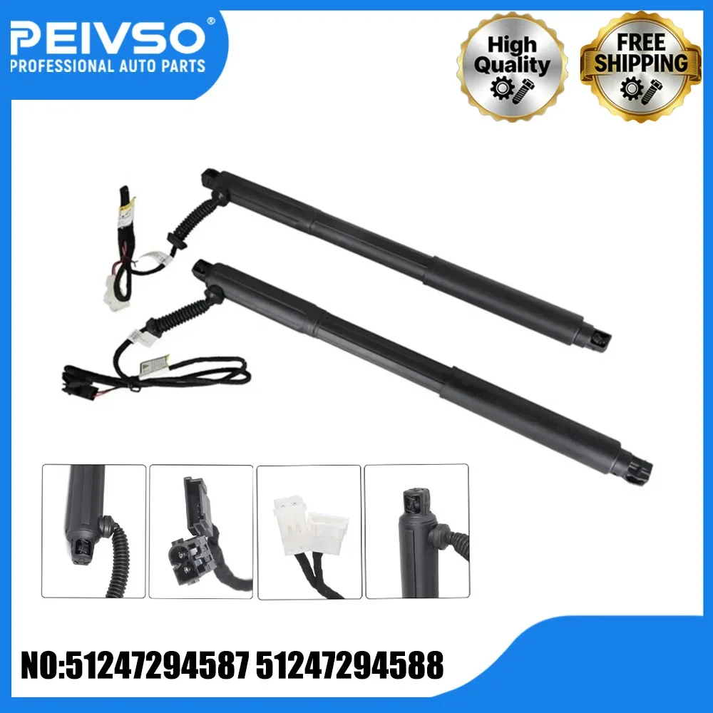 

2pcs LH RH Electric Trunk Support Rod 51247332695 51247332696 For 2007-2013 BMW X5 E70 E70LCI New High Quality car accessories