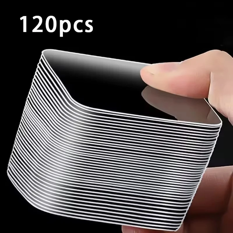 120Pcs Reusable Super Strong Double Sided Adhesive Tape Transparent Waterproof Wall Sticker Household DIY Craft Multipurpose Tap