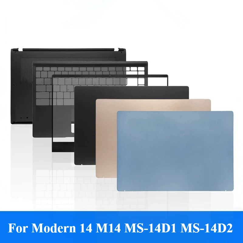 

Оригинальная верхняя крышка, рамка экрана, клавиатура, нижняя крышка, крышка батарейного отсека, петли для ноутбуков Modern 14 M14 MS-14D1 MS-14D2