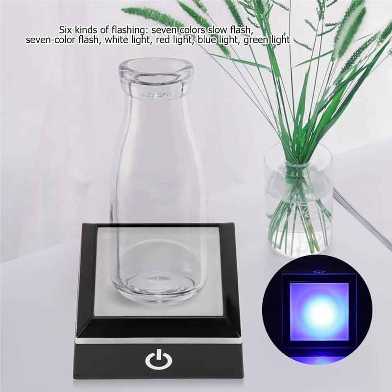 ABZV-LED قاعدة مصابيح عرض موقف الداخلية منحوتة كريستال مكعب قاعدة مصابيح مناسبة لحامل عرض الكرة الكريستال