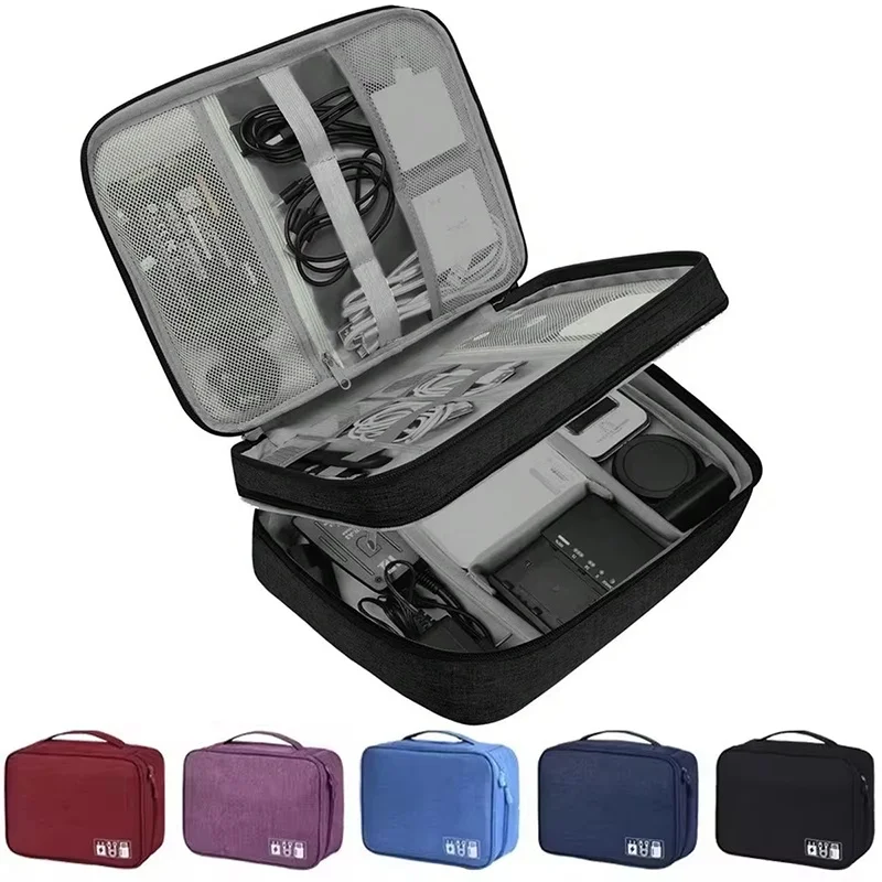 Travel Cable Storage Bag Portable Waterproof Digital Electronic Accessories Organizer USB Data Line Charger Plug Carrying Bags