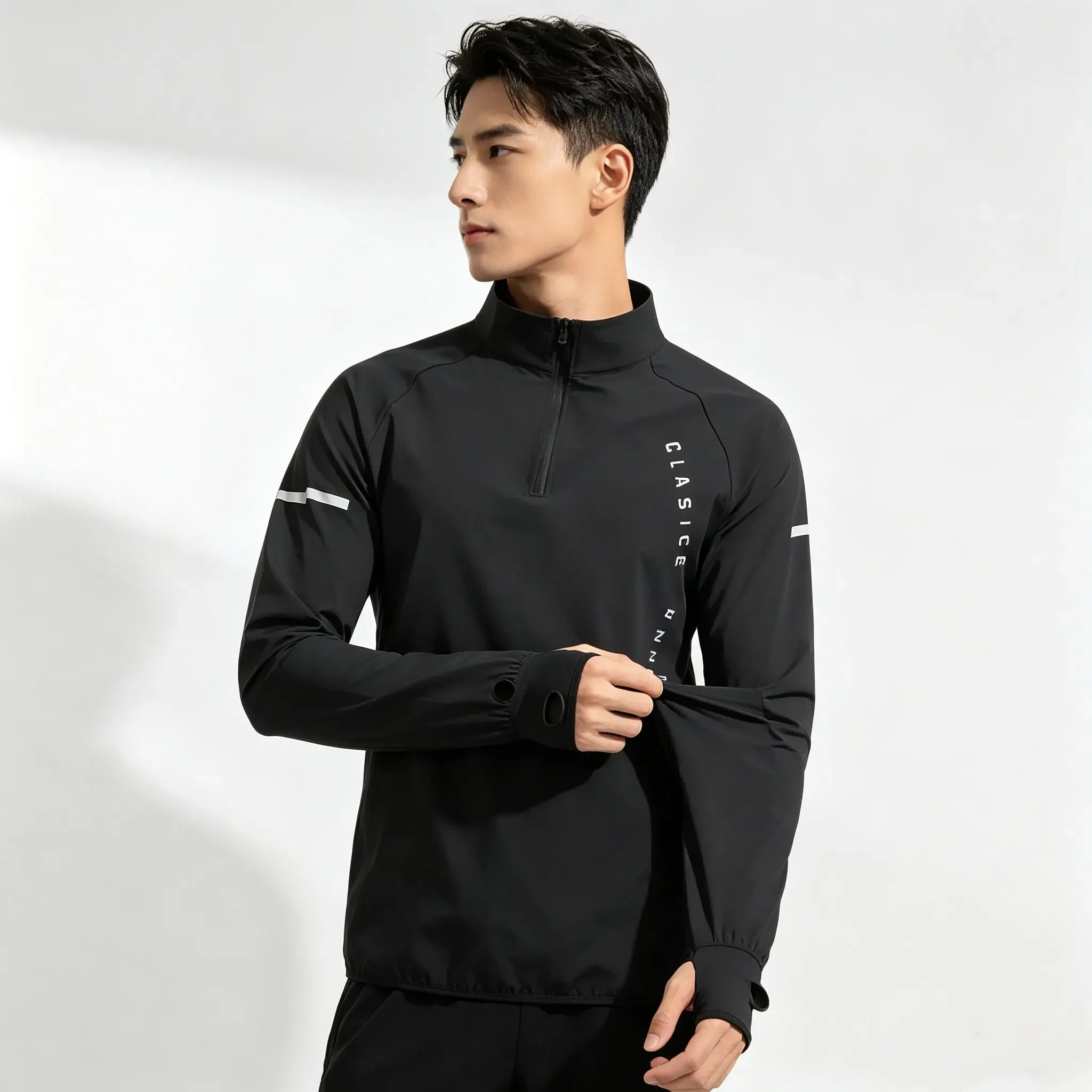 New Men Running Jackets Gym Zipper Hooded Sport Jacke Jogging Training Fitness Sweatshirt Casual Running Sportswear