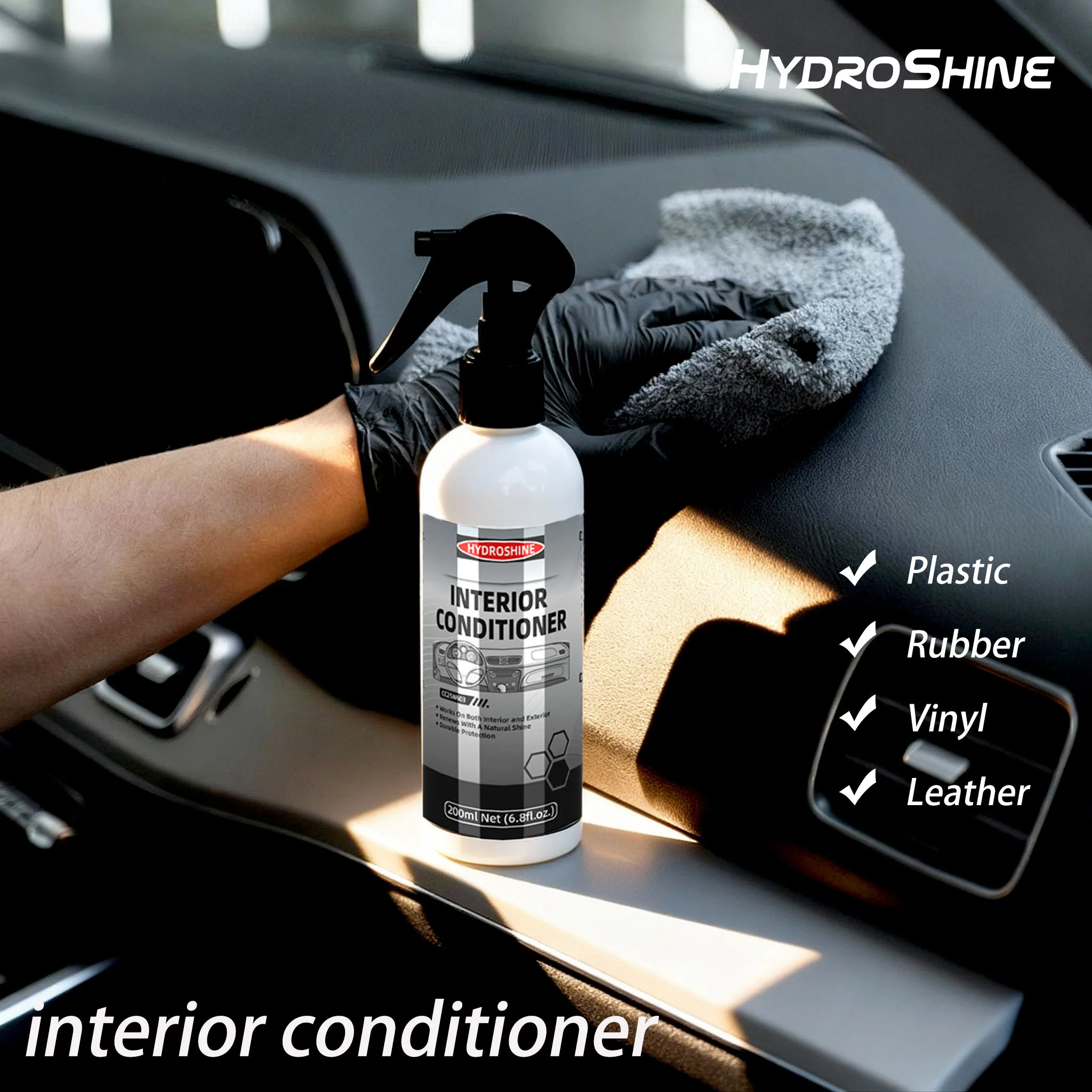 هيدروشين مكيف السيارة الداخلي البلاستيك استعادة معطف الشمع منظف خارجي صيانة العناية بالجلد متعددة الوظائف