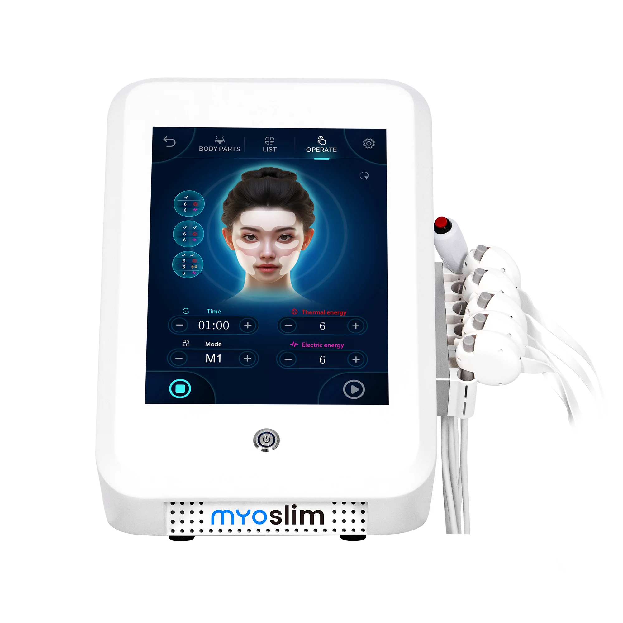 Professional EMS Face Lifting Machine Face Sculpting EMS Wrinkle Removal RF Skin Tightening Stimulator