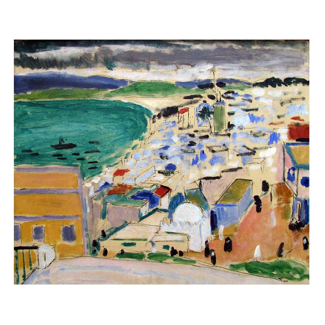 Hand painted high quality reproduction of Bouquet of The Bay of Tangier by Henri Matisse Fauvism style modern wall decor picture