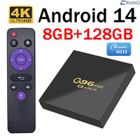 Q96 Max TV Box Android 14 Smart Home Theater 8GB 128GB Allwinner H313 Quad-Core HD HDR10+ 4K Media Player 4G Wifi iptv sport
