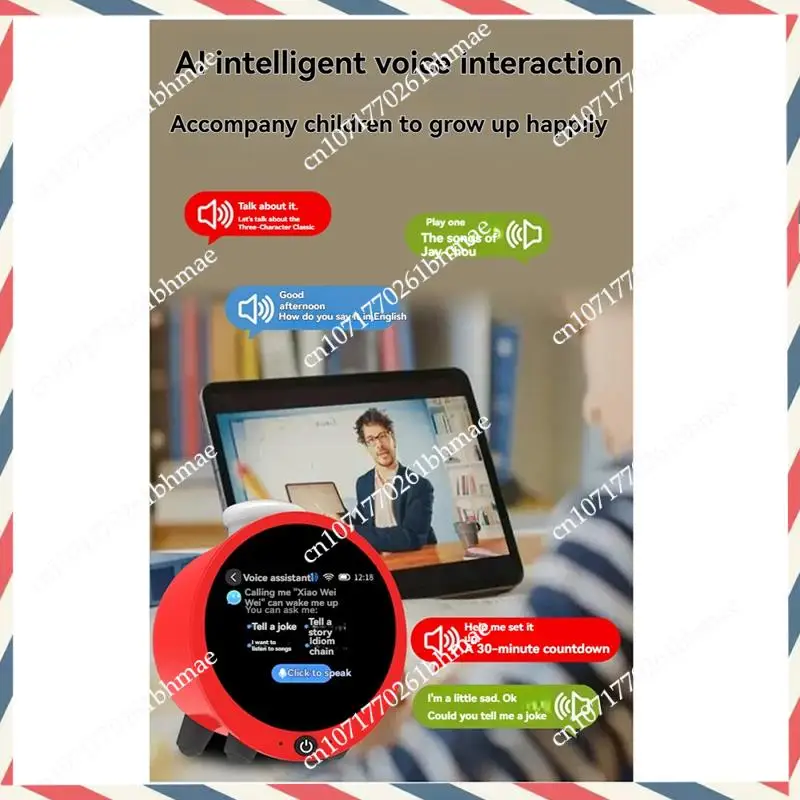 -A21Z Interactive AI Sound Alarm Clock Featuring Wifi Dialogue Timer And LCD Touch Screen For Home Decor