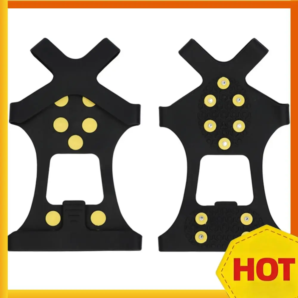 

Кошки для скалолазания с 10-зубой, противоскользящие бахилы с когтями для снега, ботинки унисекс, зимние бутсы, аксессуары для прогулок и пешего туризма