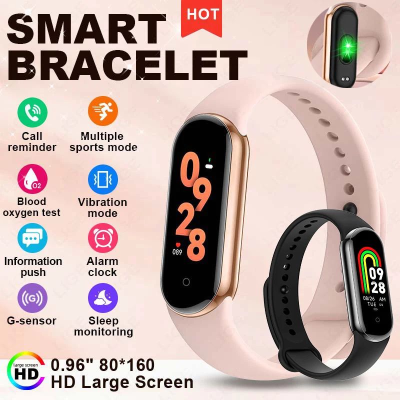 

LIGE новые умные часы с напоминанием о вызове, водонепроницаемый монитор здоровья, умный браслет, фитнес-трекер, сенсорное управление, спортивный смарт-браслет 2026