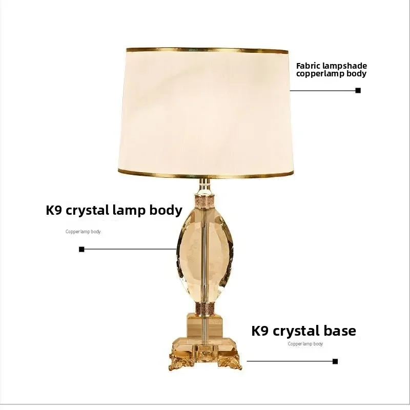 European light luxury crystal ornaments can emit light, warm colors, warm and simple