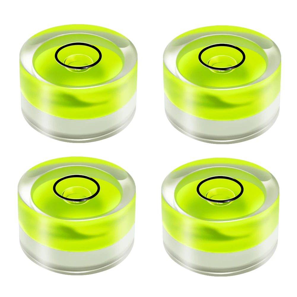 Livella a bolla Phono ad alta precisione di perline Mini livella a bolla rotonda acrilica Strumenti Strumento orizzontale per giradischi
