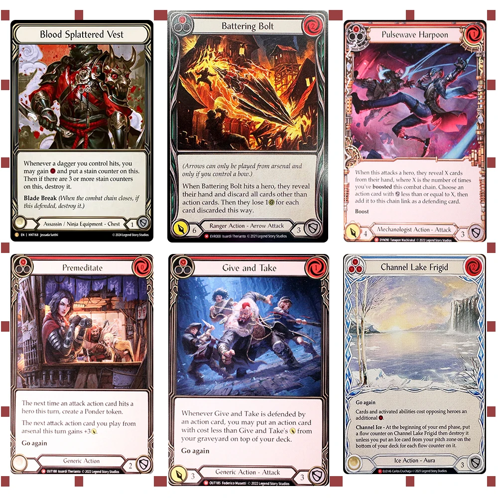 

Прокси-карты FAB Flesh and Blood Eye of Ophidia Channel Lake Frigid Twin Drive Fyendal's Battering Bolt Chum TCG Игры Подарки