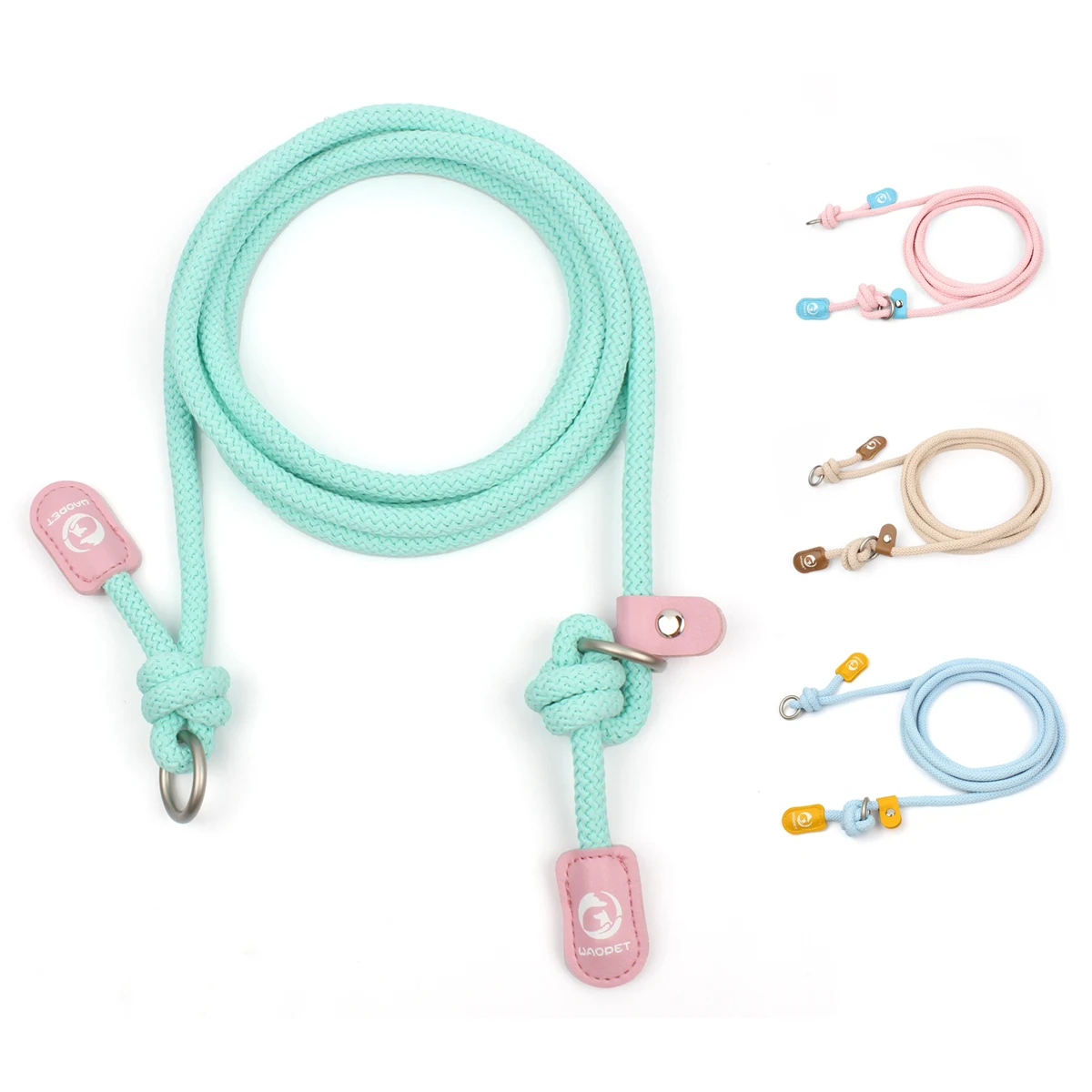 Per cani di taglia grande e media guinzagli Pet Nylon Walking dog Traction rope regolabile Macaron color antideflagrante Slip Rope