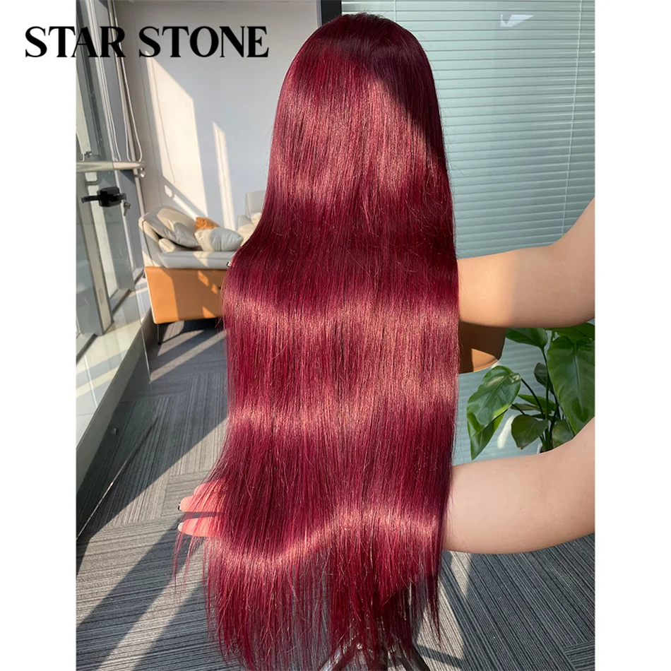 99j Burgundy Short Straight Bob Human Hair Wigs Long Bone Wig Lace Front Human Hair Wigs Pre Plucked 13x4 Lace Wigs Remy Hair