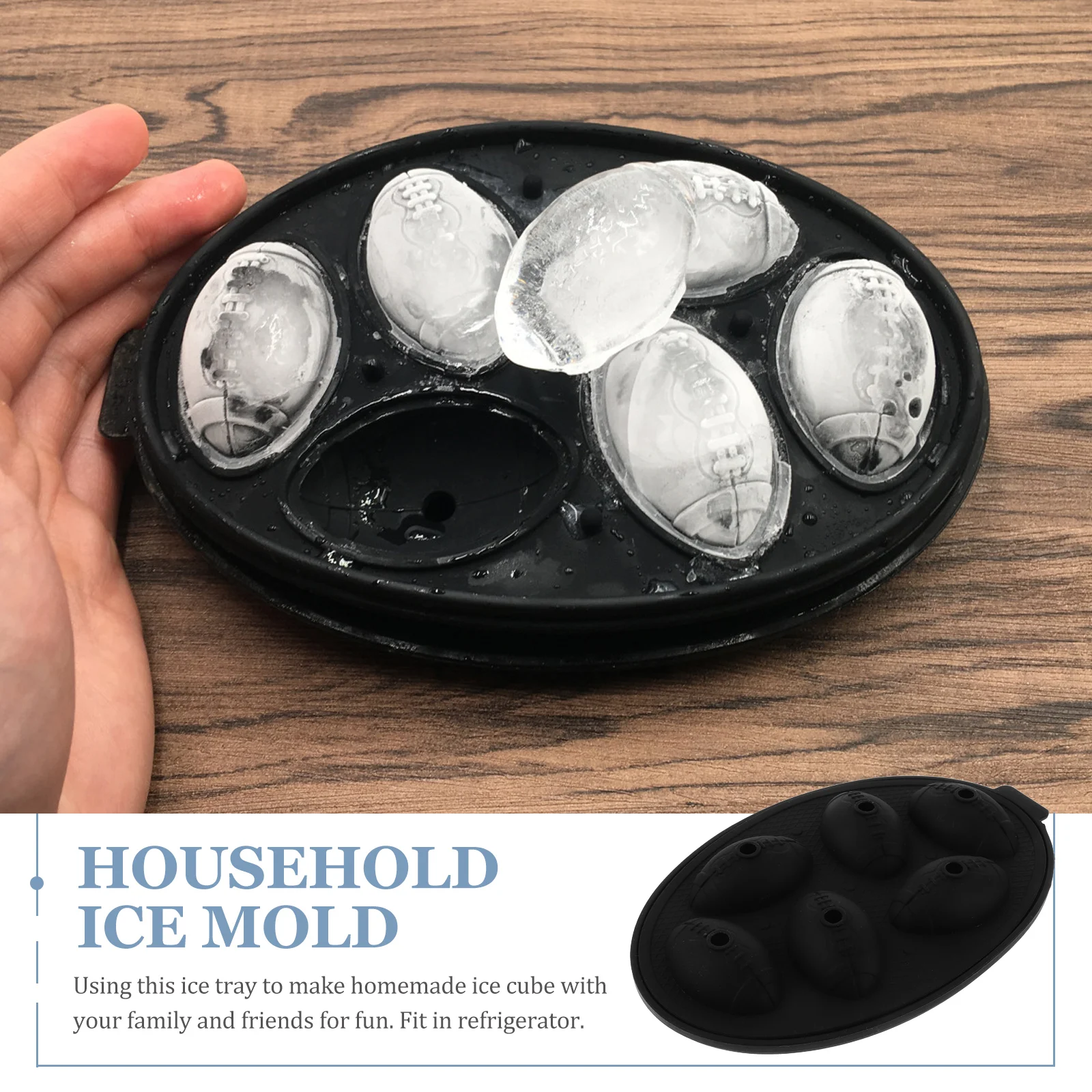

Premium Silicone Rugby Cube Easy Release For Freezer Making Diy Cube Trays Mold Beverage Ice Tray Kitchen Ice Mold