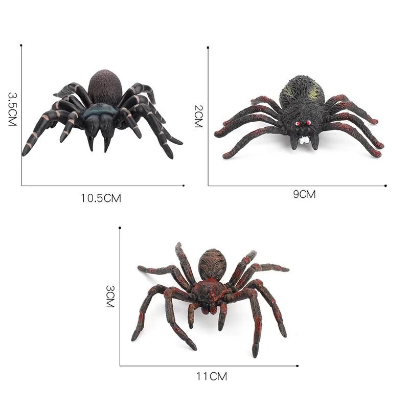 1x Realistico Ragno Insetto Finto Modello Scherzo Giocattoli Spaventosi Ragno Scherzo Spaventare Gag Pesce d'aprile Festa Prop Trucco Divertente Giocattolo Regali