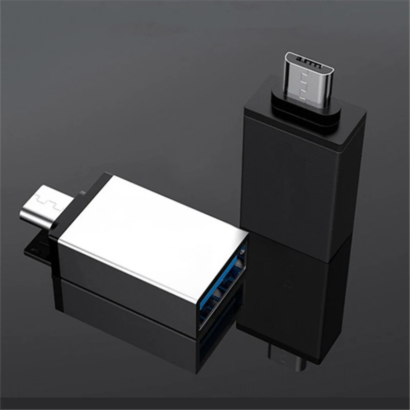 Portable Aluminum Alloy Micro B Port To USB3.0 A  Android OTG Adapter For Mobile Phone Tablet PC V8 To USB Connecter