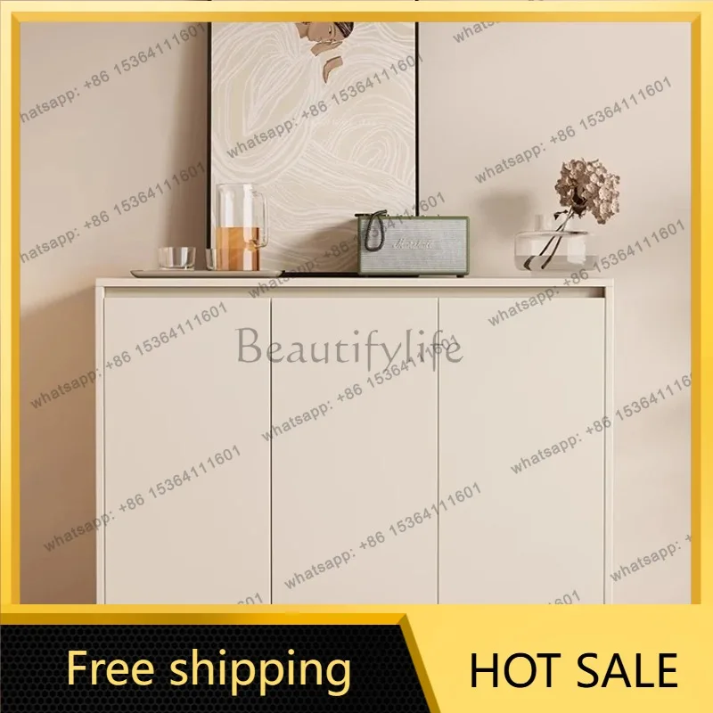 Cream White Shoe Rack Multi Layer Large Vertical Shelves Shoes Cabinet Indoor Space Saving Sapateira