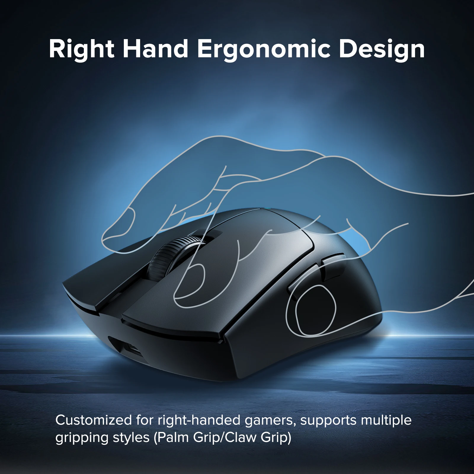 KYSONA M511 Wireless Gaming Mouse White PAW3395 58g Ultra-Light 26000DPI 6 Buttons 90 Million Optical Computer Mouse For Laptop