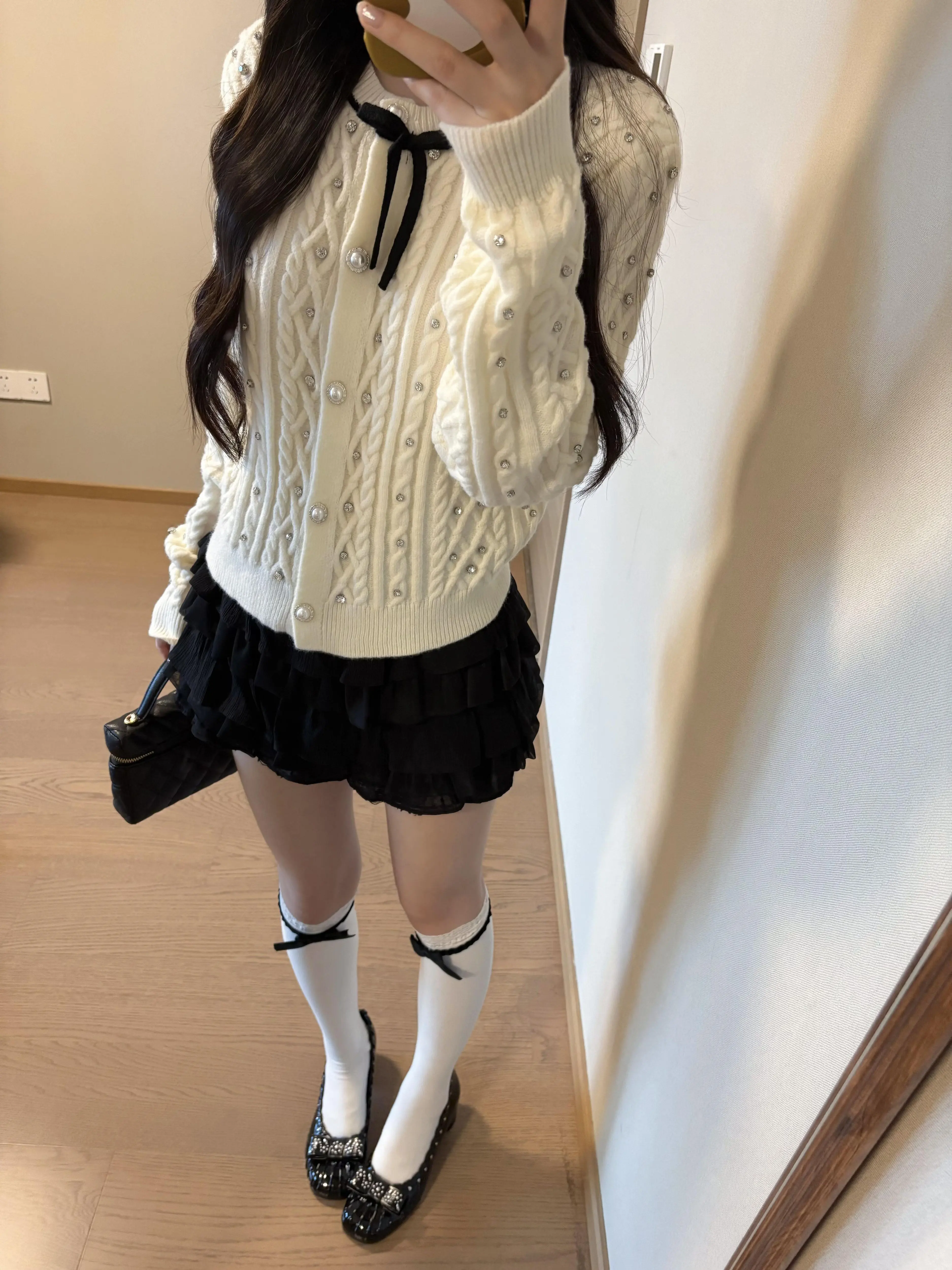 

Rich Heiress Style Женский осенне-зимний вязаный кардиган-платье, комплект из двух предметов