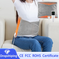2 In 1 Electric Heating Pad Warming Waist Belt Abdomen Shoulder Back Pain Relief Hot Compress Physiotherapy Thermal Blanket