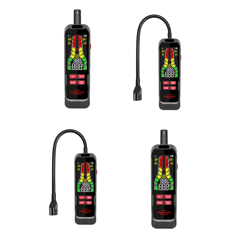 

Handheld Combustible Gases Leak Detector Natural Gases Leakage Concentration Analyzer Meter Sound Light Durable ZL72B Charging