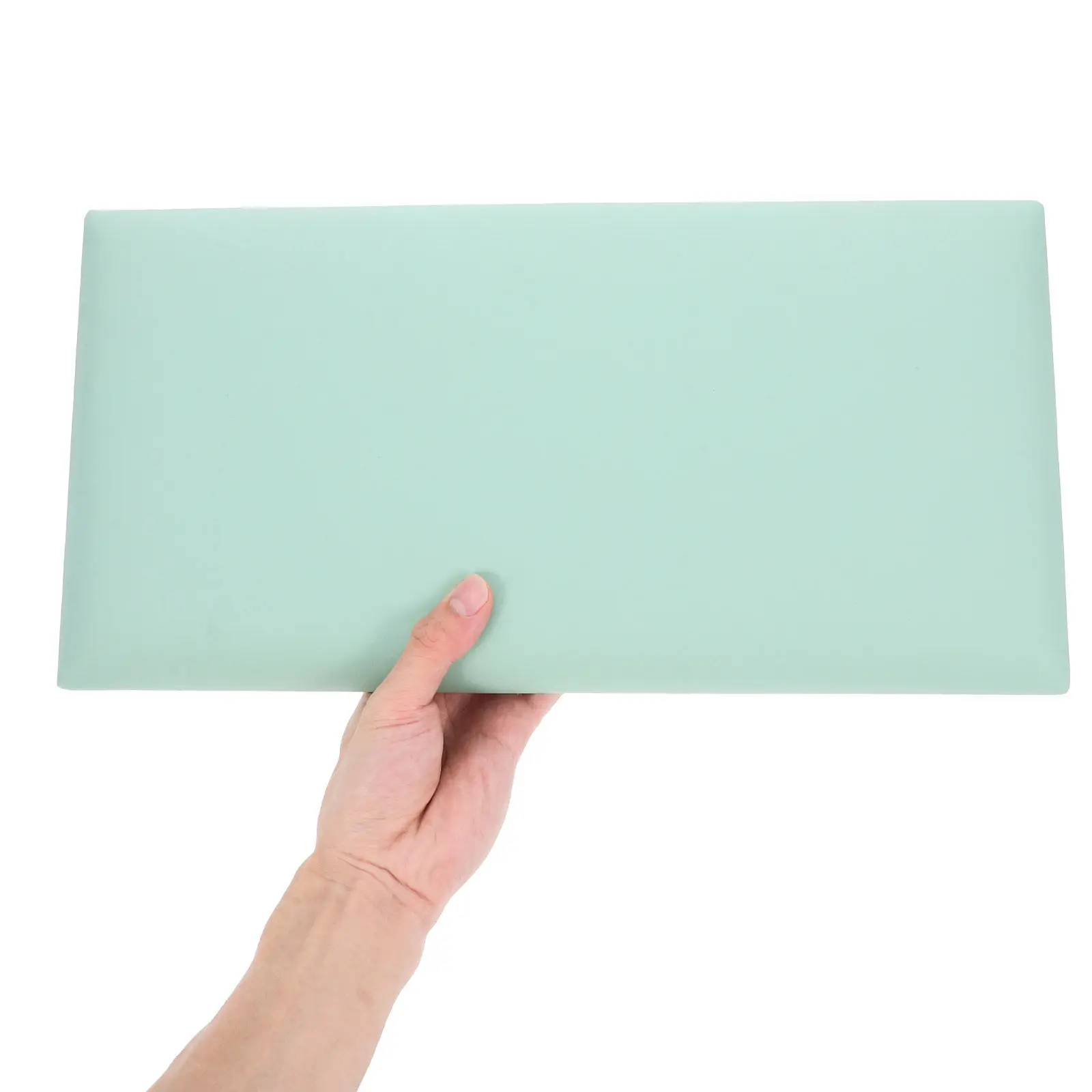 3D Light Green Anti-Collision Wall Padding Peel and Stick Upholstered Panel Playroom Nursery Kids Headboard Decorative