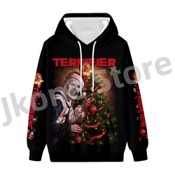 Terrifier Hoodies noel korku filmi Merch Cosplay kadın erkek moda rahat tişörtü Streetwear