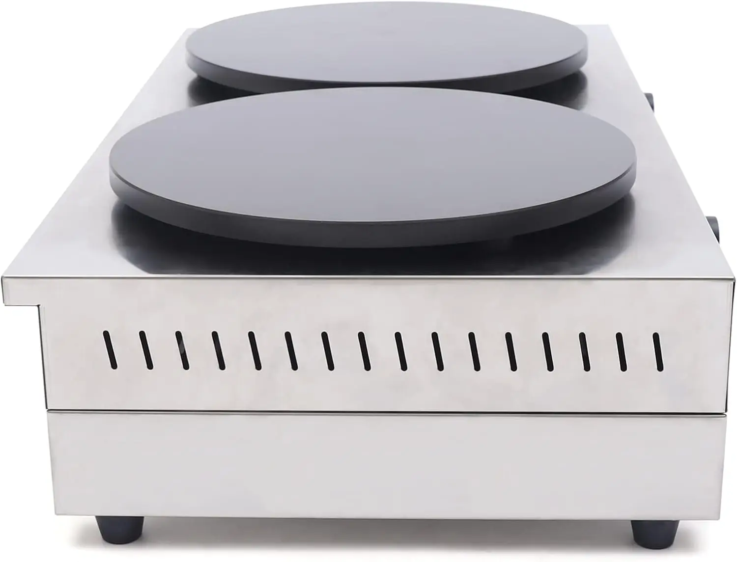 ماكينة صنع الكريب الكهربائية التجارية لتورتيلا، بلينتز، 16 بوصة 3400 وات صانع الكريب المزدوج مع درجة حرارة قابلة للتعديل