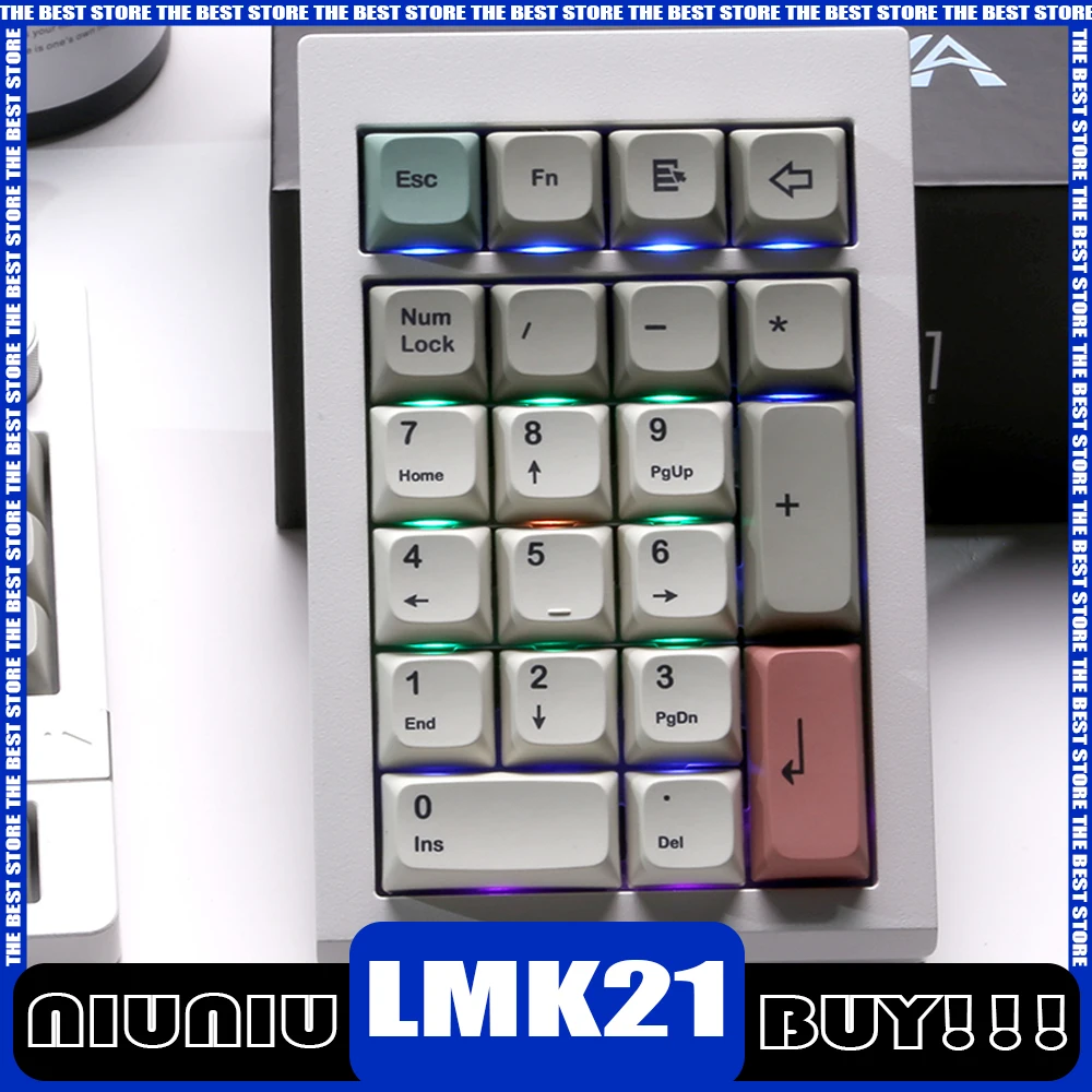 ZUOYA LMK21 Keyboard Keypad Aluminium Alloy Three Mode RGB Wireless Mini Number Keyboard Hot Swap Gasket PC Gamer Office Gifts