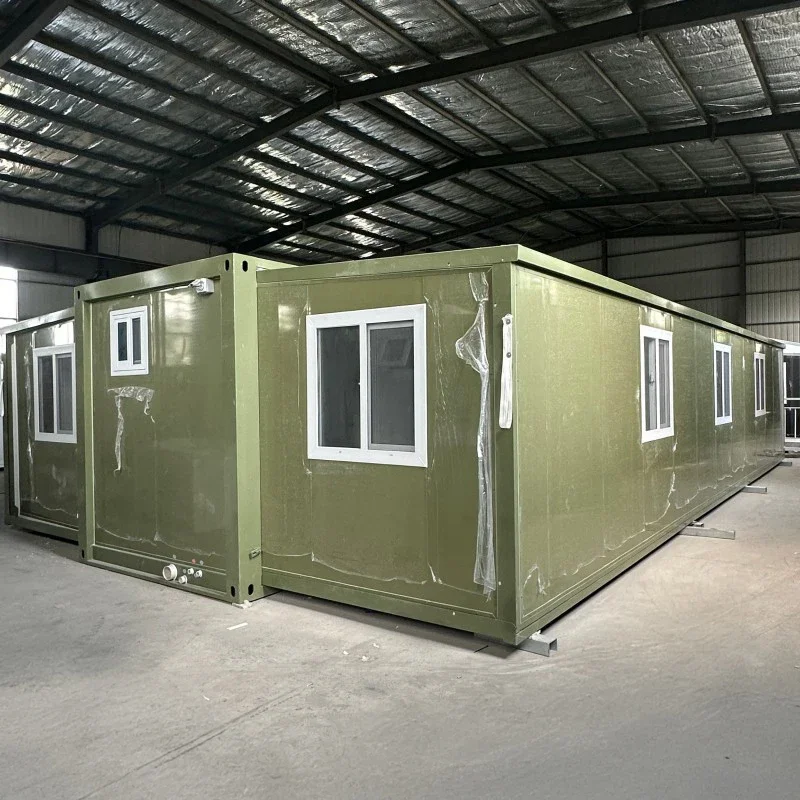 Durable Green Modular Container House Waterproof Windproof Fire Resistant Affordable Prefabricated Expandable Home for Backyard