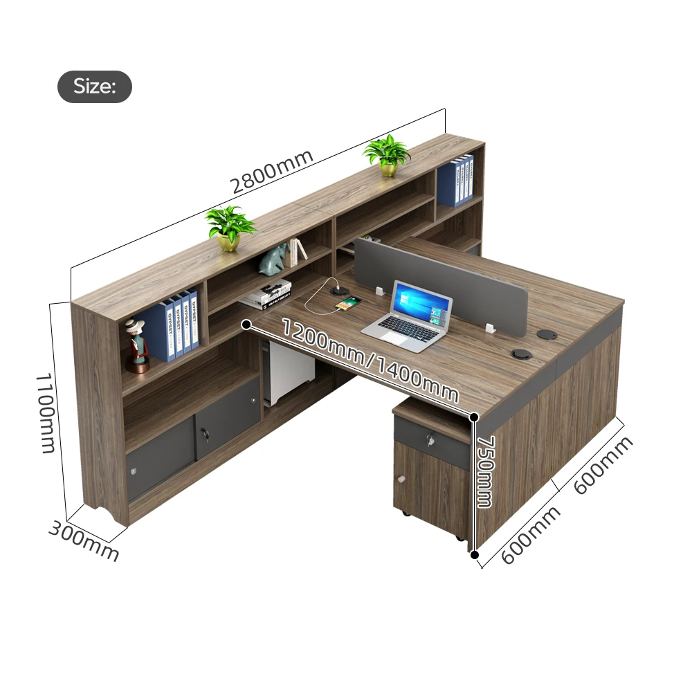 New Designs Modular Office Staff Working Station Modern Cubicle Desktop 3 4 5 Person Office Workstation Table Office Partitions
