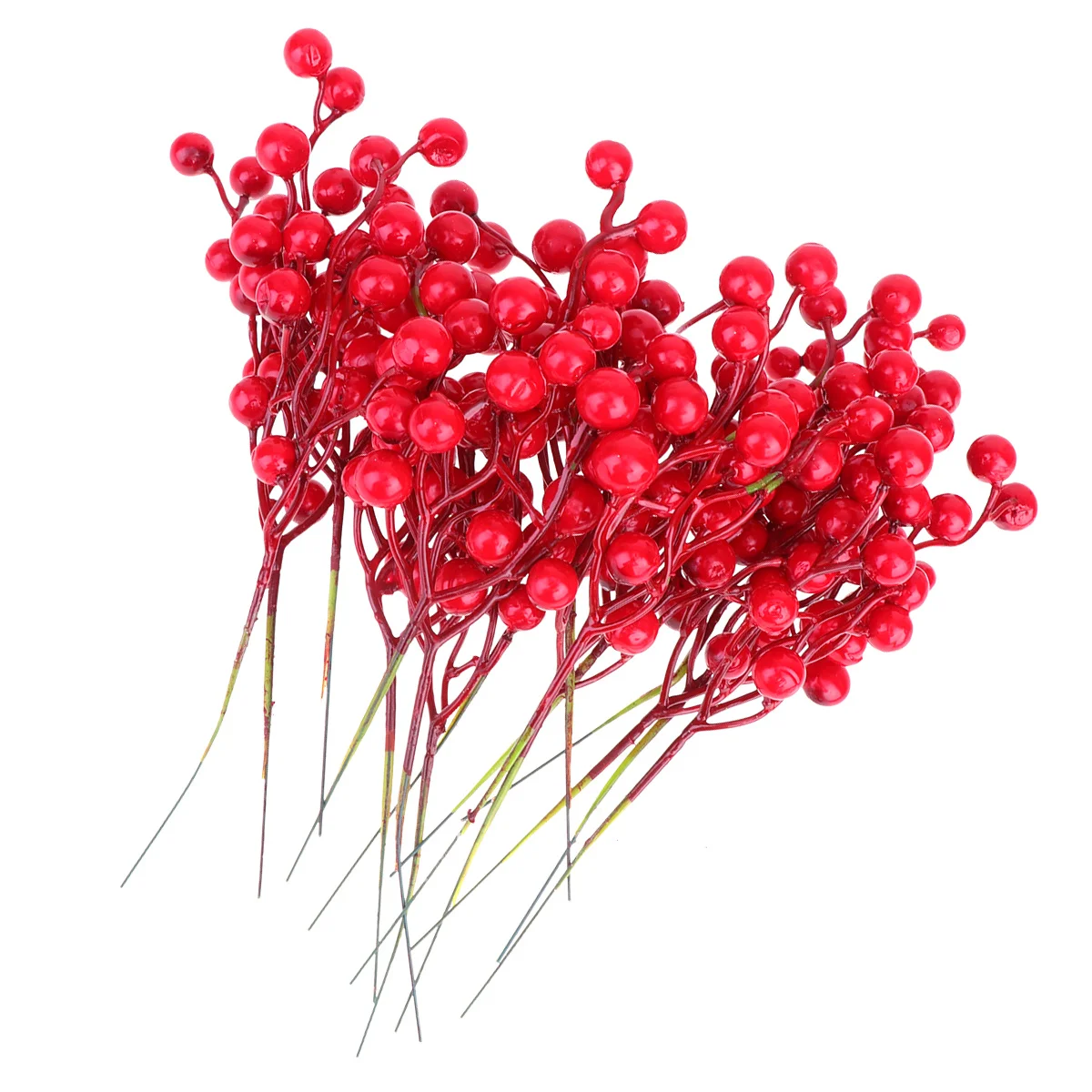 

16Pcs Red Christmas Berries Simulation Berries Picks for Holiday Decorations Ornament Weddings Parties Company Events DIY Craft