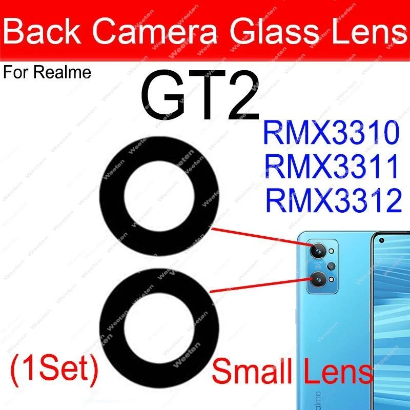 Rear Glass Lens For Realme GT2 GT2 Pro GT Neo 3 GT3 Back Glass Lens Adhesive Sticker Replacement Repair Parts