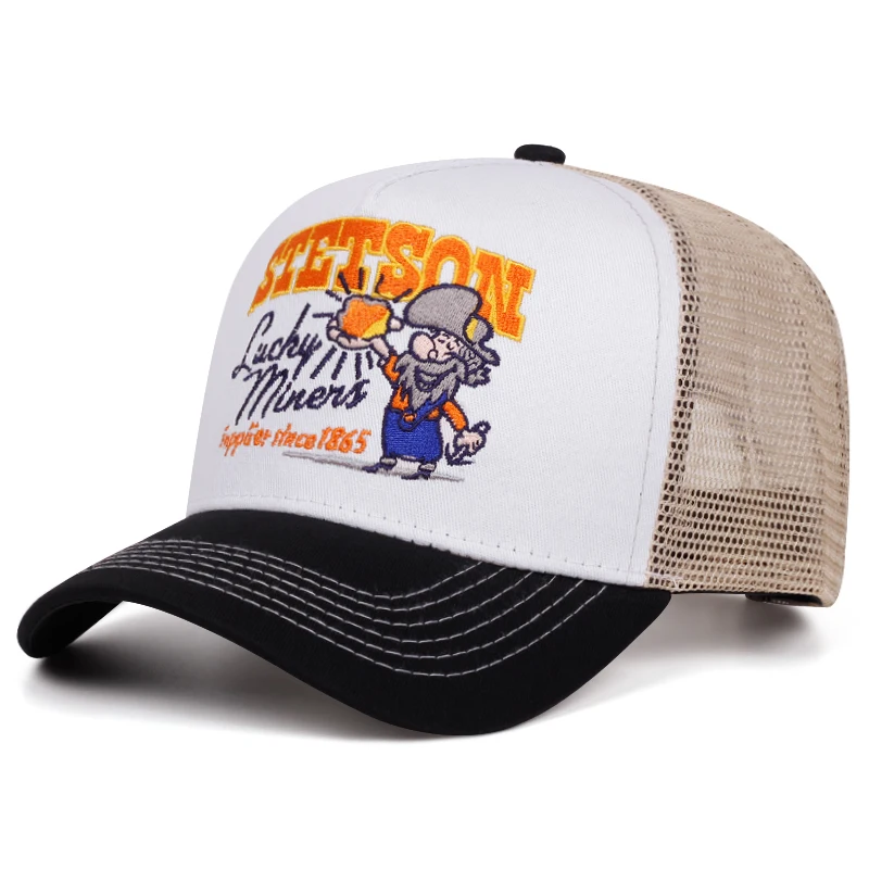 2025 Nuovo cappello creativo per camion STETSON Nuggets Cappello a rete Sport all'aria aperta Cappello da skateboard Abbigliamento quotidiano per il tempo libero Cappello parasole Cappello da baseball