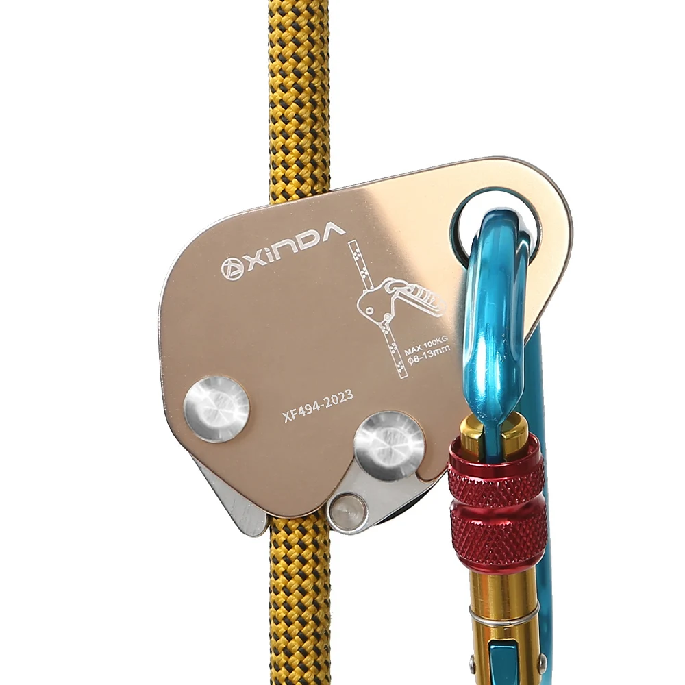 XINDA Professional Outdoor Rock Climbing Mountaining Self-Locking Auto Locking Carabiners Anti Fall Protective Grasp Rope Gear